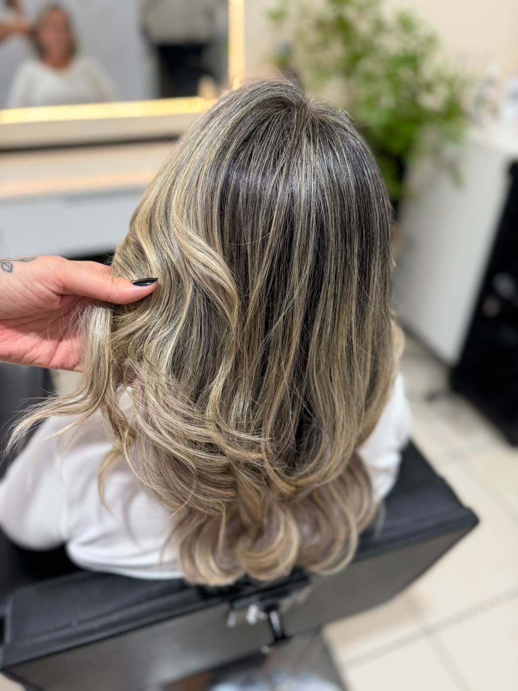 Mechas Loiras - Depois